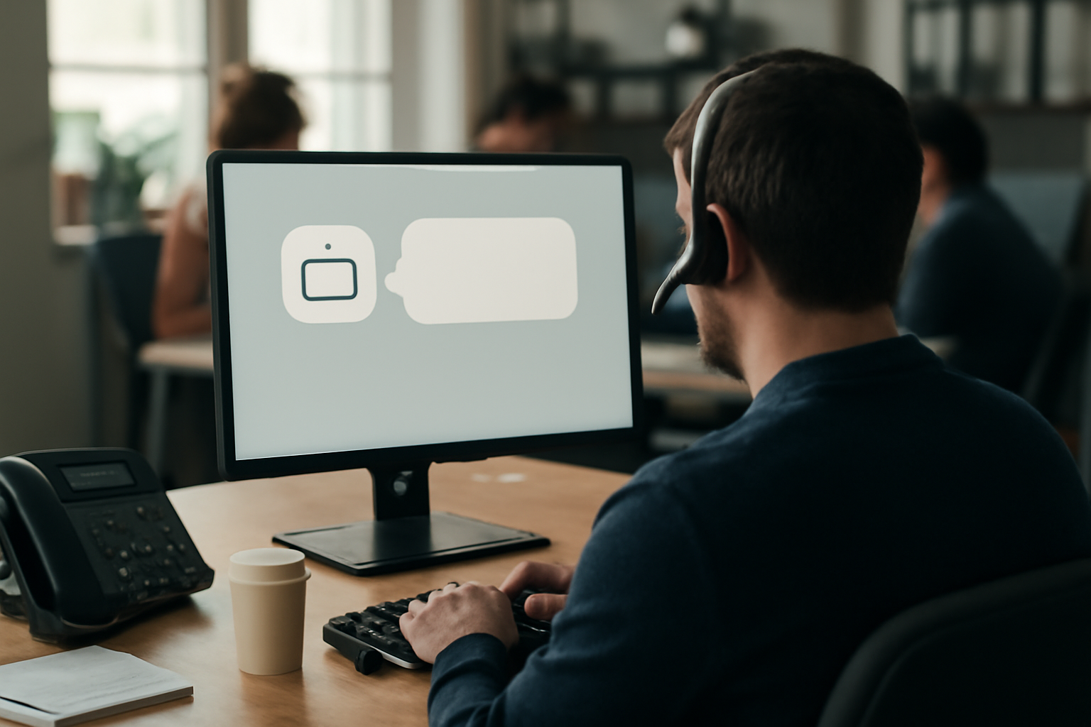 Ilustración conceptual sobre chatbots para web y WhatsApp la clave para mejorar la atención al cliente