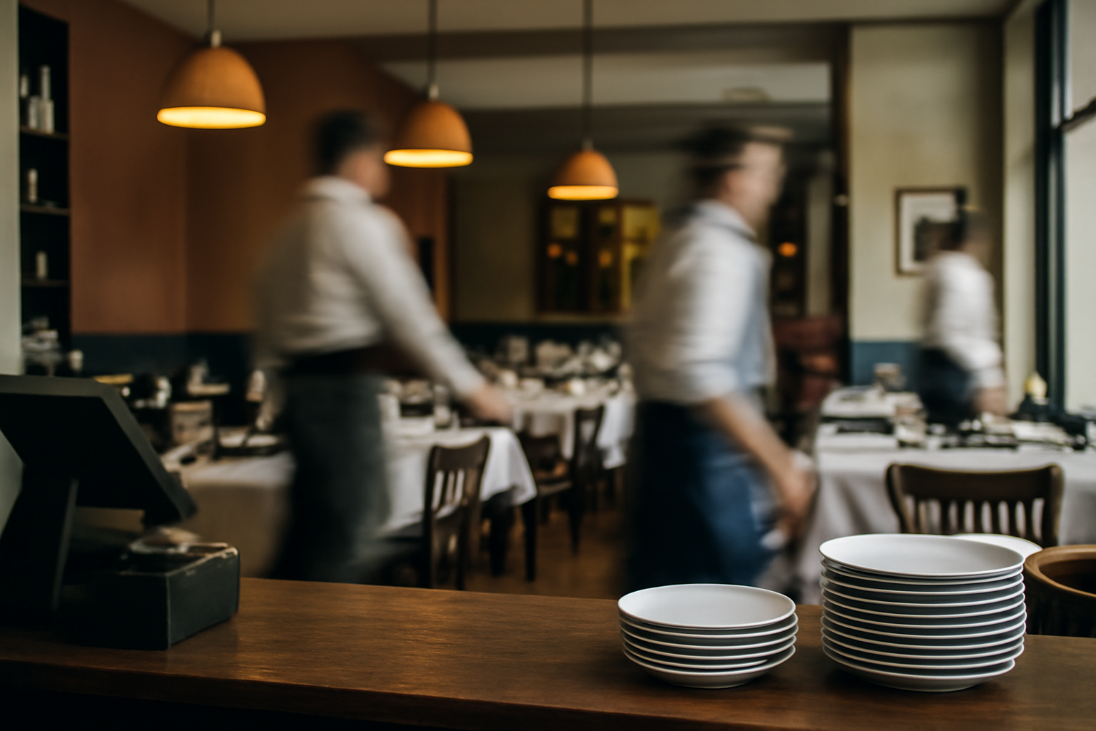 Ilustración conceptual sobre automatizar un restaurante